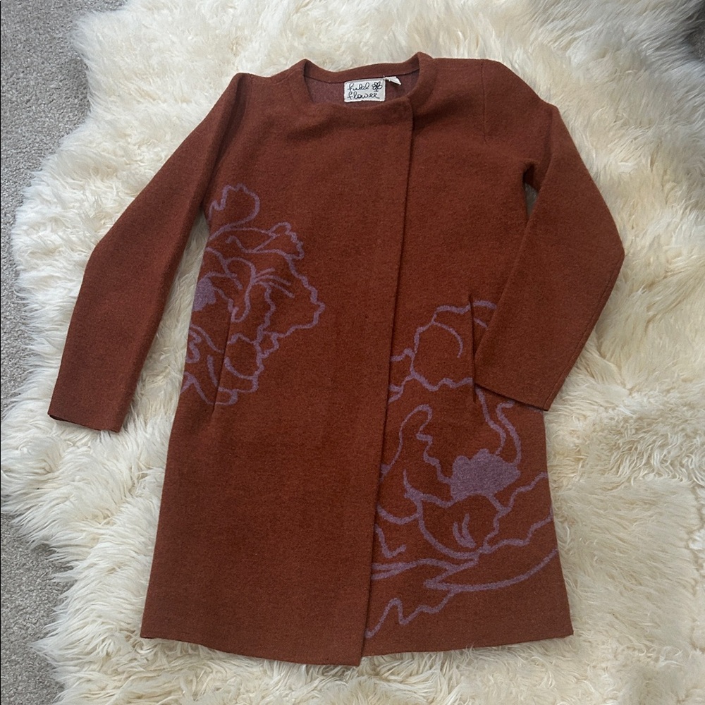 Field Flower from Anthropologie sweater coat.